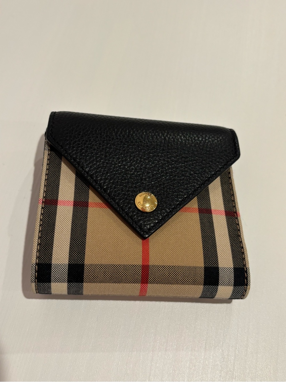 Burberry Compact Wallet Trifold Wallet Women Accessory Original Collection 🖤EUC - Picture 3 of 15